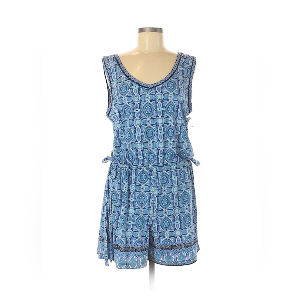 Blue Patterned One Piece